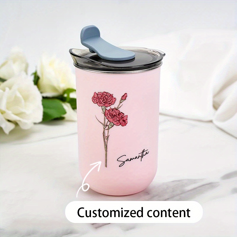 Coffee Equipment Eu - Tumbler Kopi Bunga Kelahiran yang Dipersonalisasi,