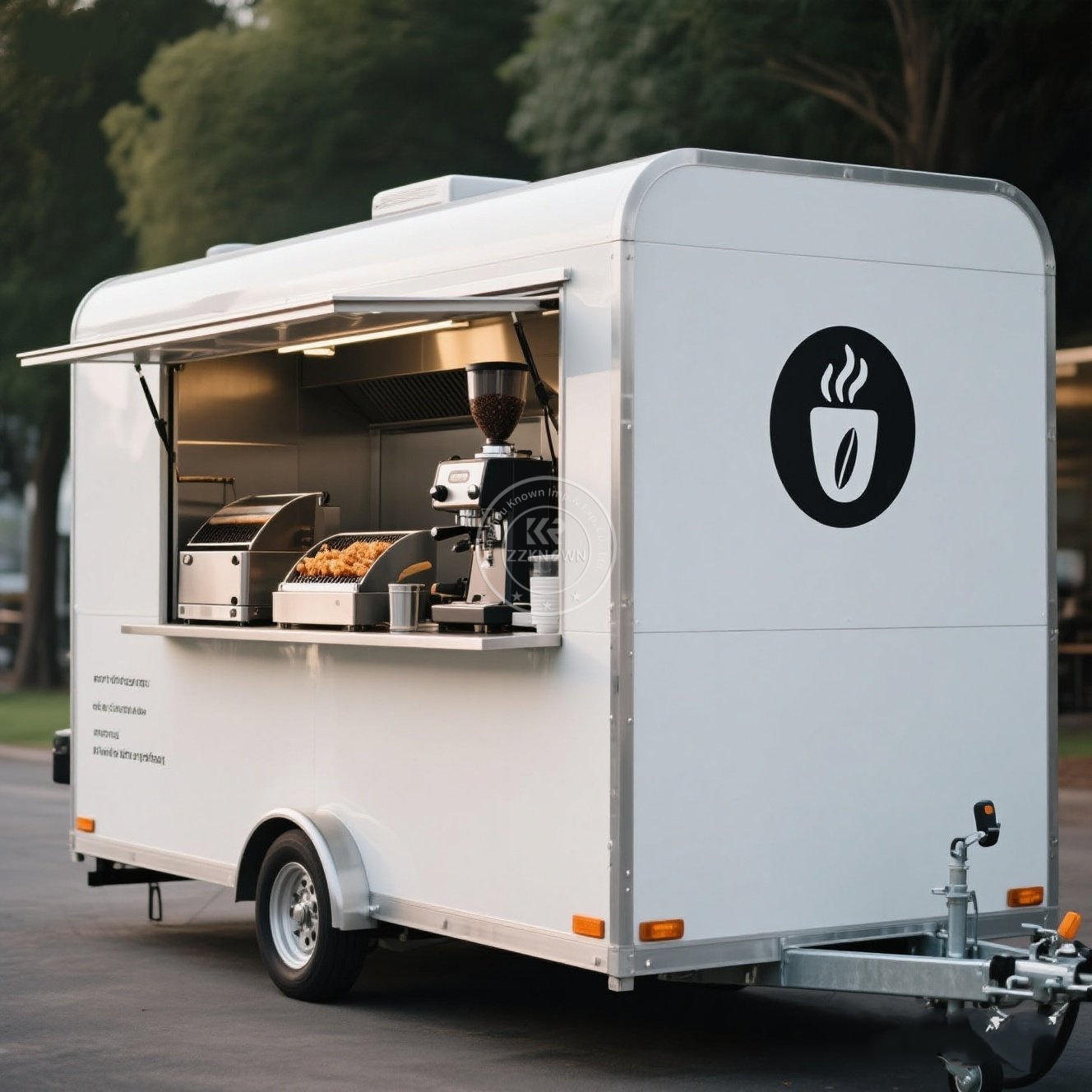 Coffee Van Equipment - Trailer Truk Makanan Keliling Bentuk Persegi,