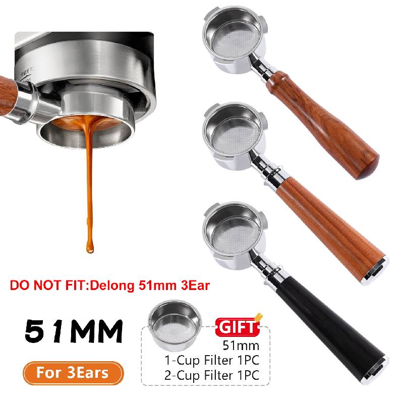 Coffee Equipment Wholesale - Portafilter Kopi Tanpa Dasar 51Mm untuk