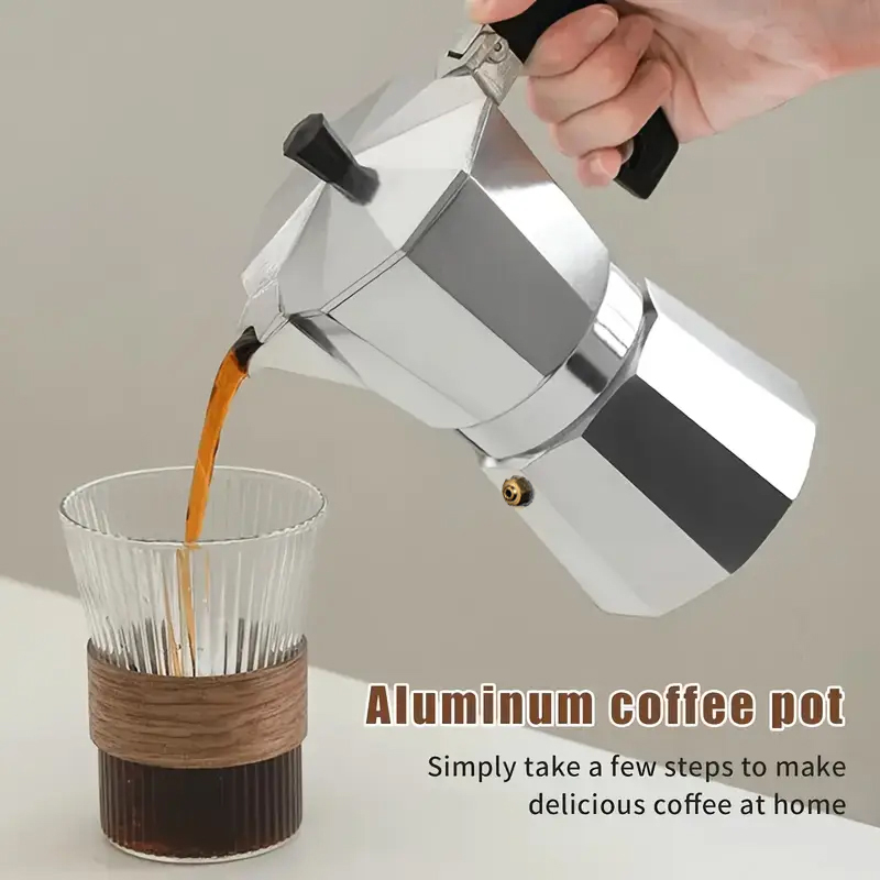 Coffee Equipment Wholesale - Moka Pot Aluminium Klasik 50-300ML Pembuat