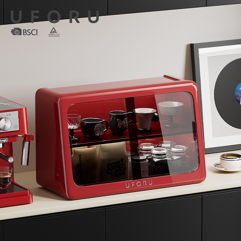 Coffee Equipment Organizer - UFORU Coffee Bar Organizer Kotak Penyimpanan