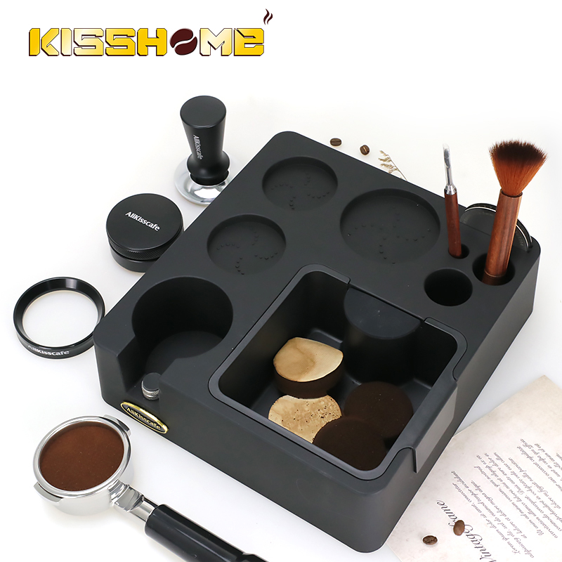 Coffee Knock Box - Espresso Tamping Station dengan kotak ketuk,