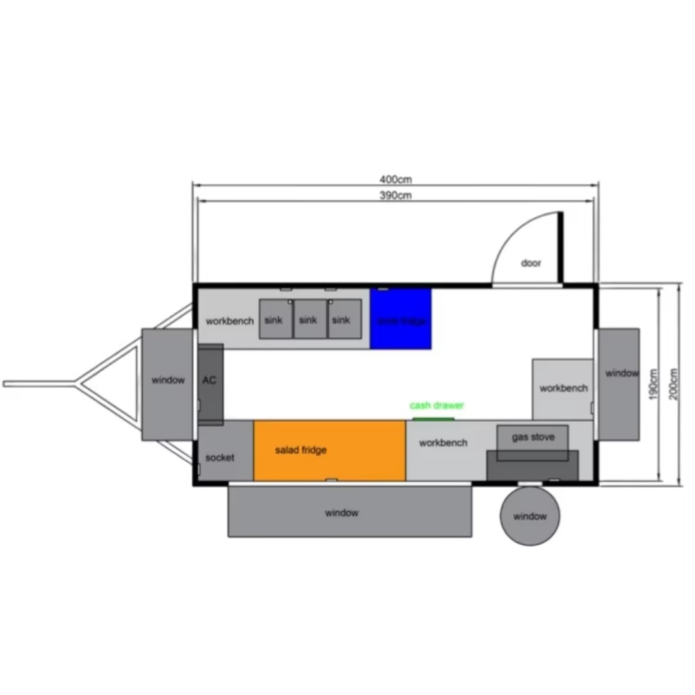 Gerobak Makanan Kios Es Krim L - Coffee Equipment Stores ulasan dan harga