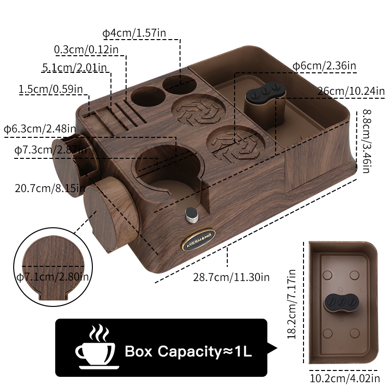 KISSHOME Espresso Tamper Stati - Coffee Knock Box ulasan dan harga