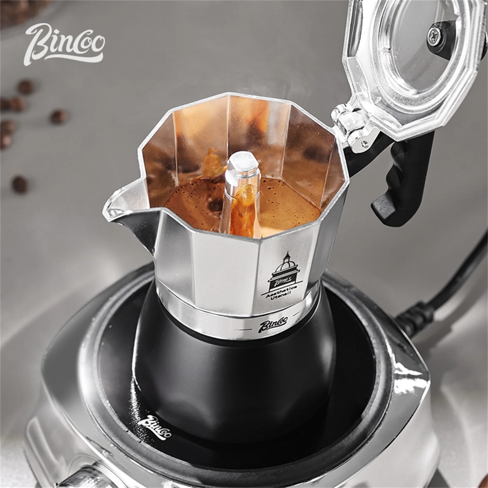 BINCOO Teko Moka Katup Ganda,  - Coffee Equipment Wholesale ulasan dan harga