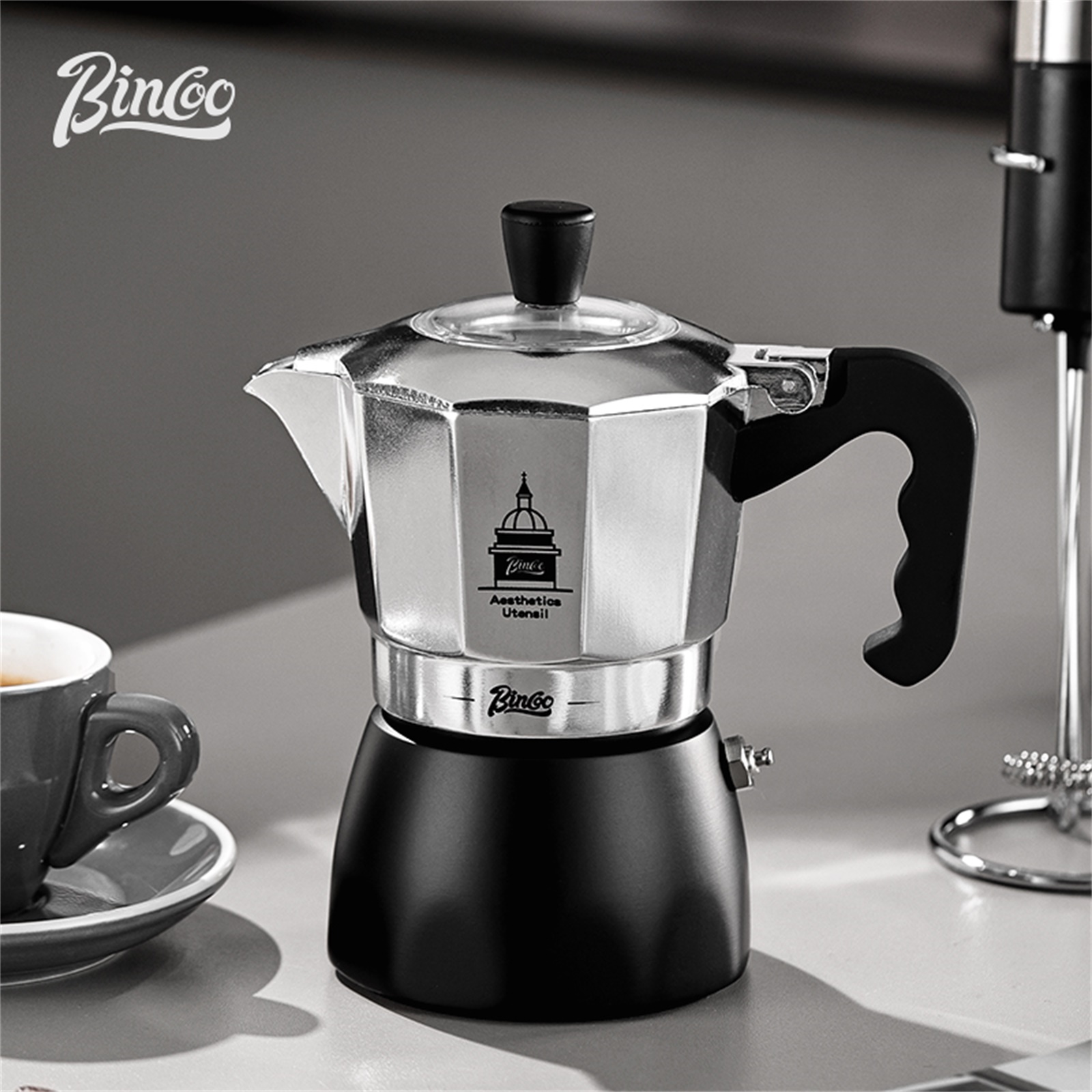 BINCOO Teko Moka Katup Ganda,  - Coffee Equipment Wholesale ulasan dan harga