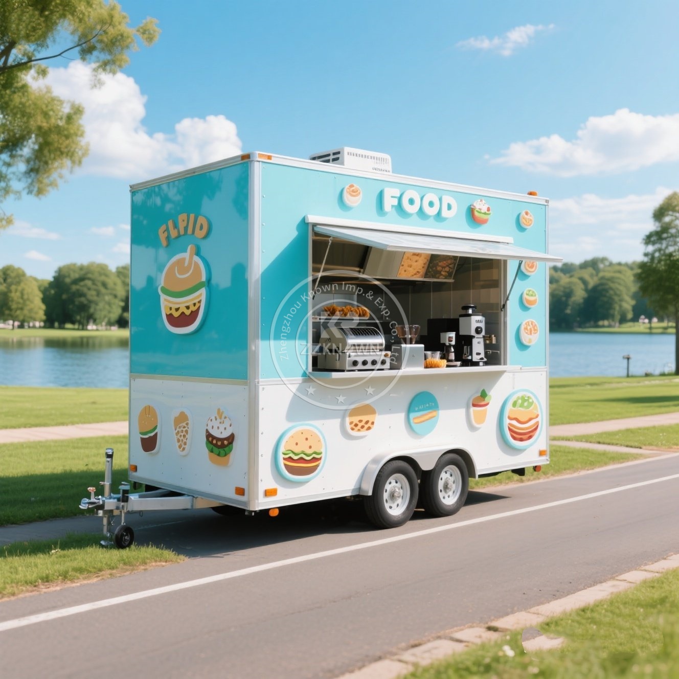 Truk Trailer Makanan Es Krim K - Coffee Van Equipment ulasan dan harga