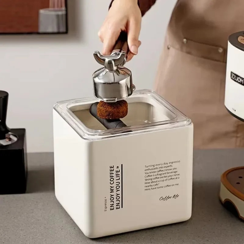 Kotak bubuk kopi Mini, peralat - Coffee Knock Box ulasan dan harga