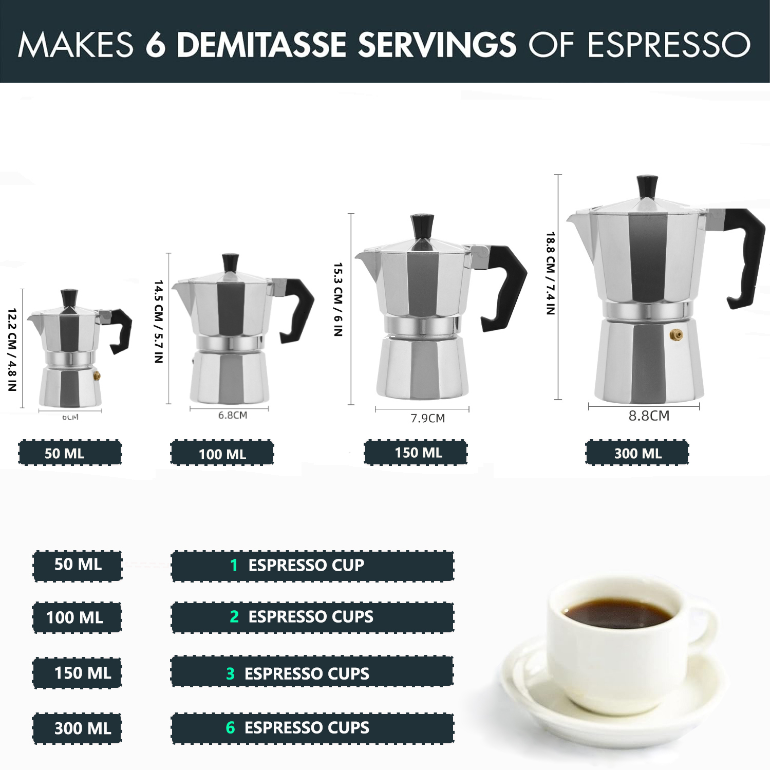 Moka Pot Aluminium Klasik 50-3 - Coffee Equipment Wholesale ulasan dan harga