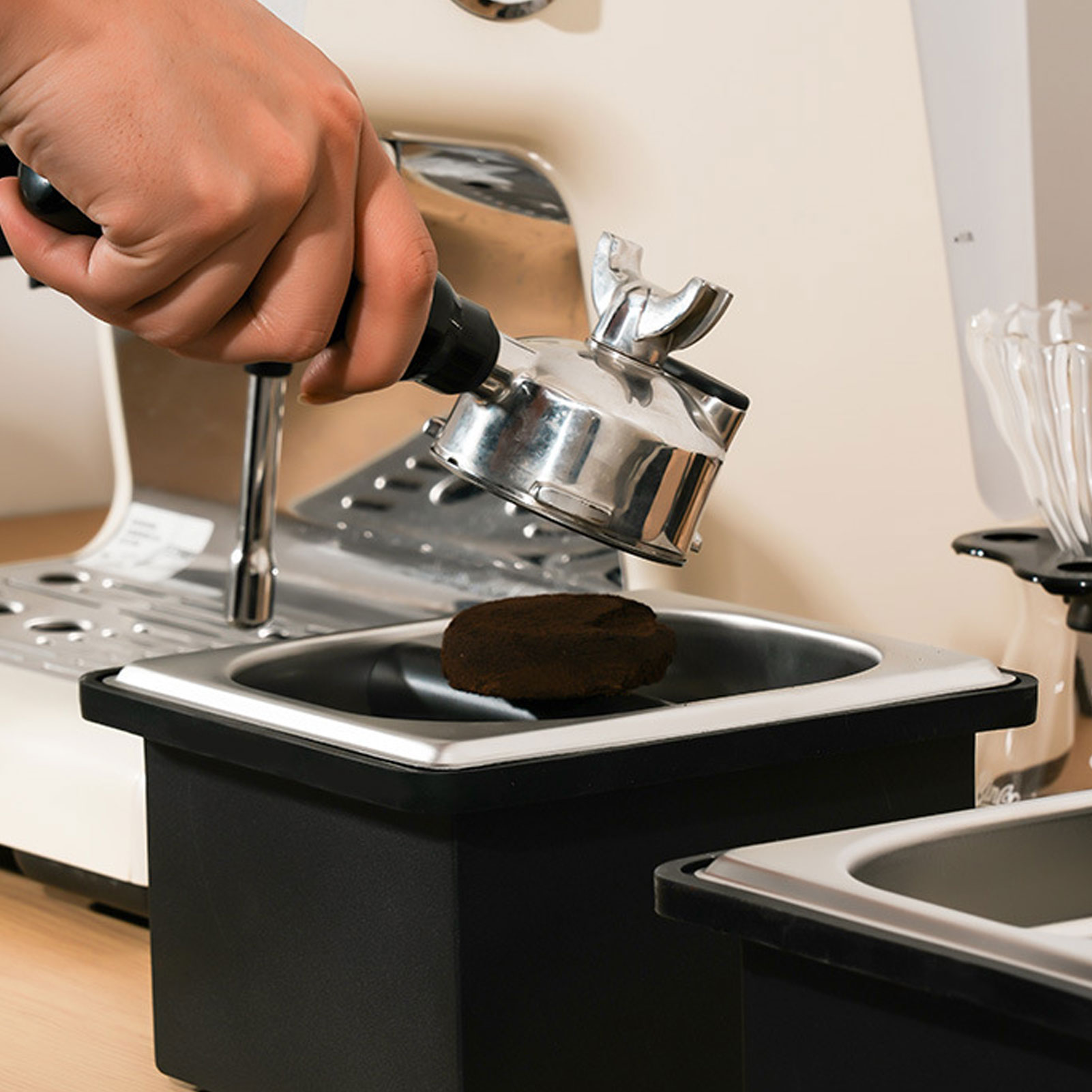 Tempat Sampah Kopi Espresso Kn - Coffee Knock Box ulasan dan harga